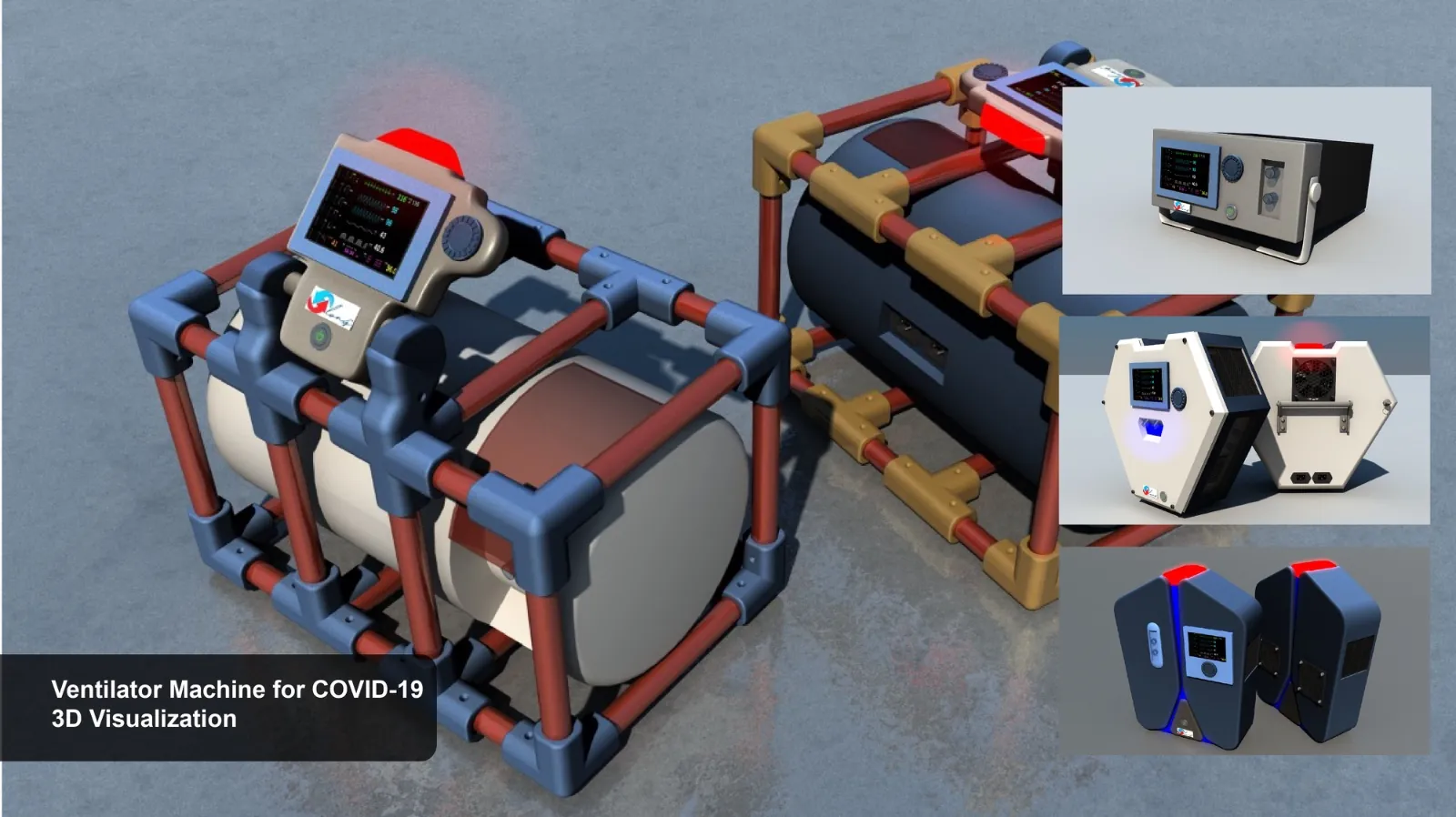 Modular tank-frame ventilator machine concept designed for COVID-19 response